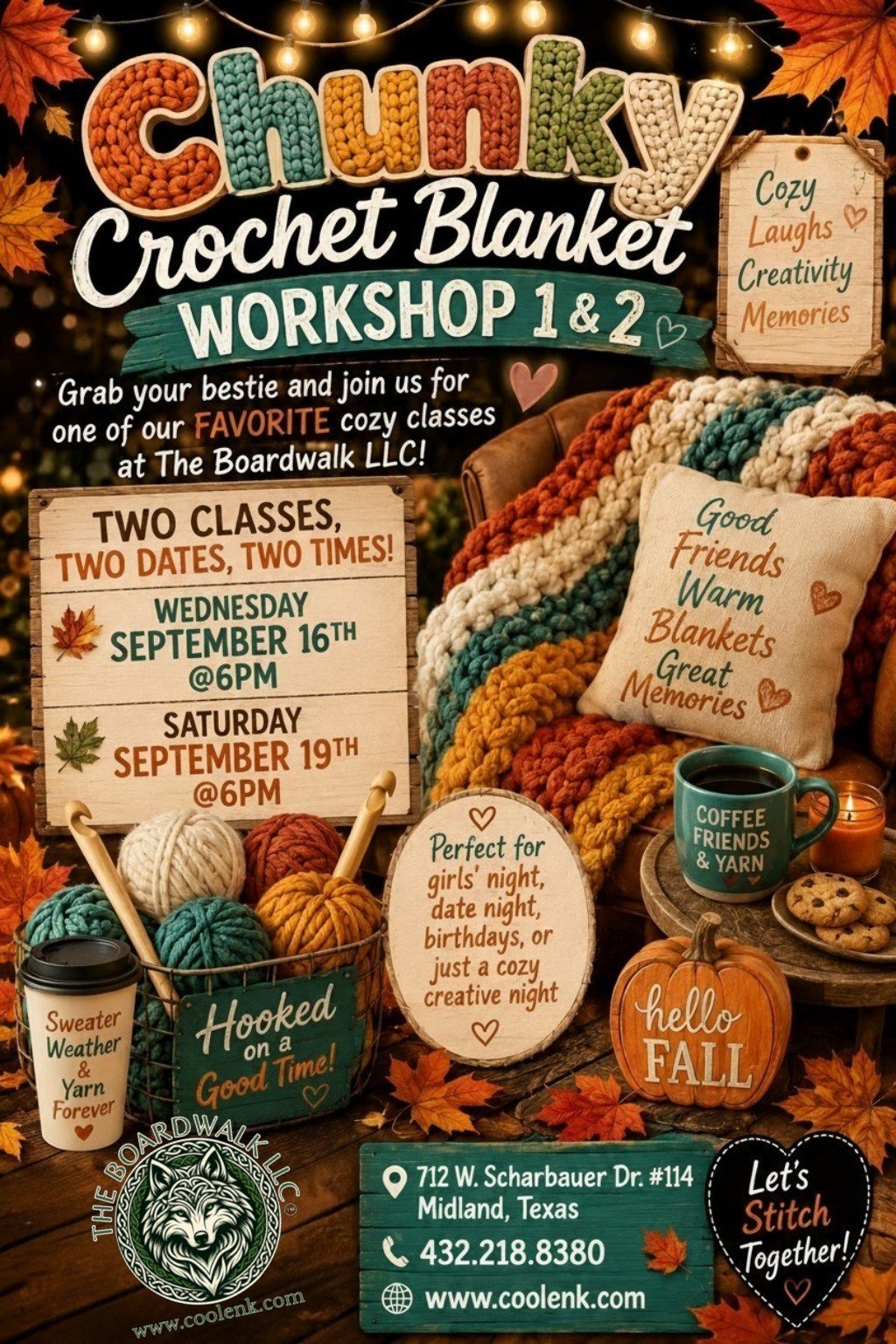 Chunky Crochet Blanket Workshop #1